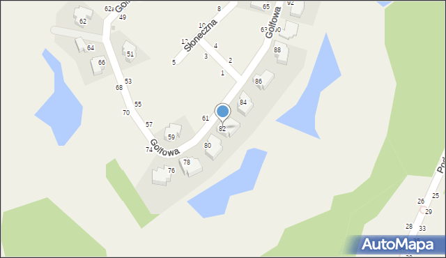 Kryniczno, Golfowa, 82, mapa Kryniczno