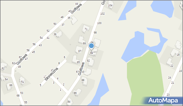 Kryniczno, Golfowa, 94, mapa Kryniczno