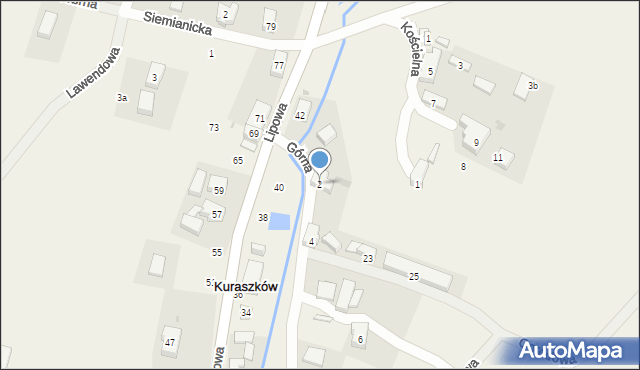 Kuraszków, Górna, 2, mapa Kuraszków