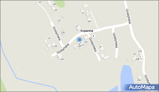 Łaziska Górne, Gostyńska, 12b, mapa Łaziska Górne