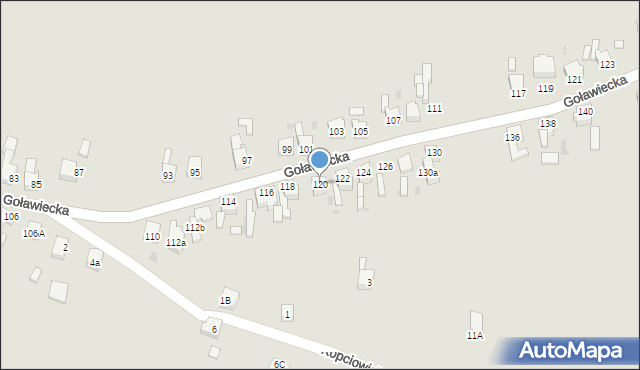 Lędziny, Goławiecka, 120, mapa Lędziny