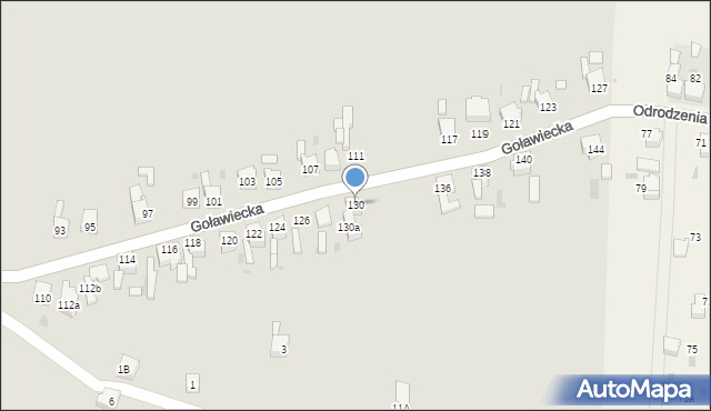 Lędziny, Goławiecka, 130, mapa Lędziny