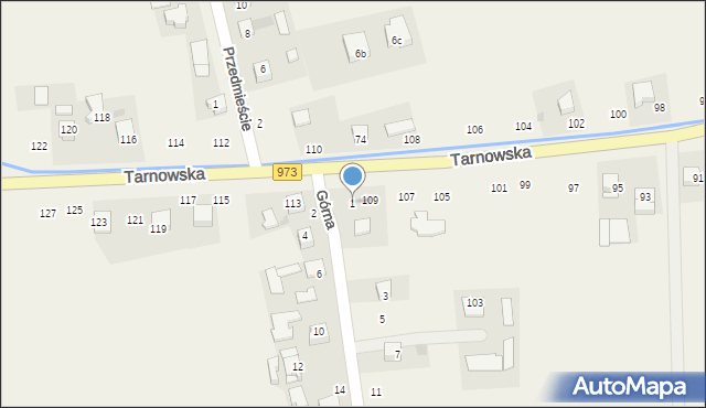 Łęg Tarnowski, Górna, 1, mapa Łęg Tarnowski