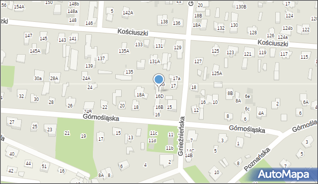 Legionowo, Górnośląska, 16E, mapa Legionowo