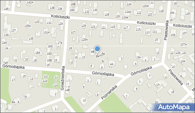 Legionowo, Górnośląska, 8A, mapa Legionowo