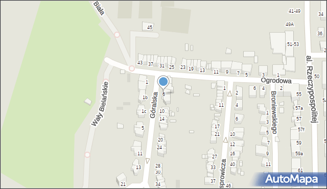 Legnica, Góralska, 6, mapa Legnicy