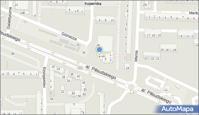 Legnica, Górnicza, 7, mapa Legnicy
