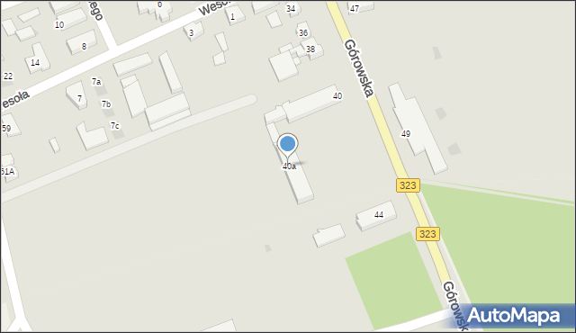 Leszno, Górowska, 40a, mapa Leszno