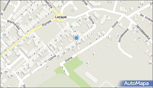 Leżajsk, Górna, 11, mapa Leżajsk