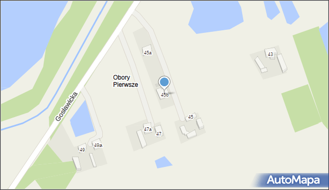 Licheń Stary, Gosławicka, 45b, mapa Licheń Stary