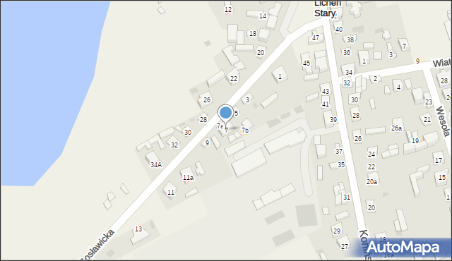 Licheń Stary, Gosławicka, 7, mapa Licheń Stary