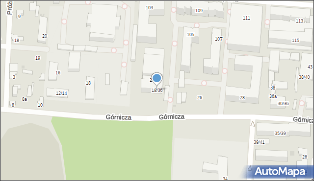 Łódź, Górnicza, 18/36, mapa Łodzi