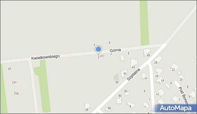 Lubaczów, Górna, 1, mapa Lubaczów