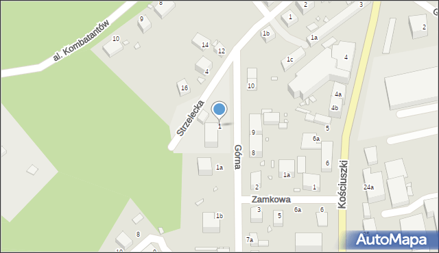 Lubań, Górna, 1, mapa Lubań