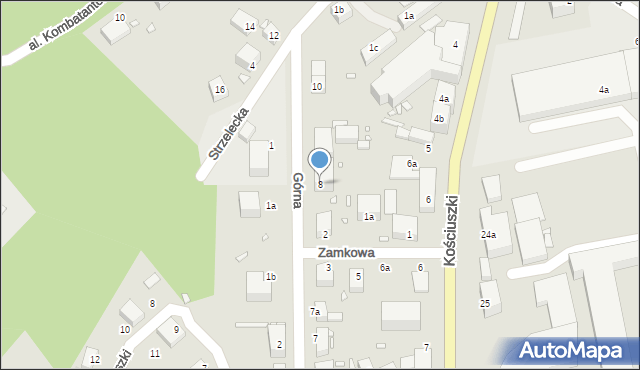 Lubań, Górna, 8, mapa Lubań