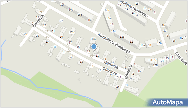 Lubań, Górnicza, 11a, mapa Lubań