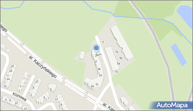 Lubin, Górnicza, 2H, mapa Lubin