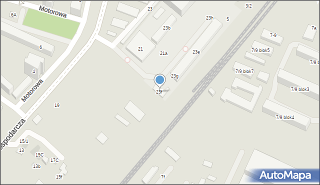 Lublin, Gospodarcza, 23f, mapa Lublina