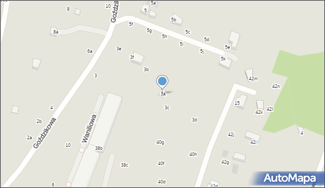 Lublin, Goździkowa, 3a, mapa Lublina