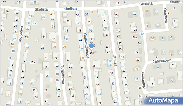 Lublin, Gojawiczyńskiej Poli, 45a, mapa Lublina