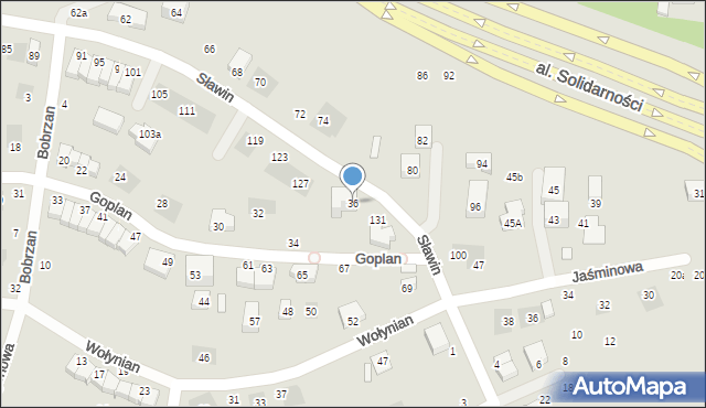 Lublin, Goplan, 36, mapa Lublina