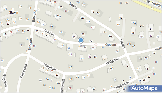 Lublin, Goplan, 61, mapa Lublina