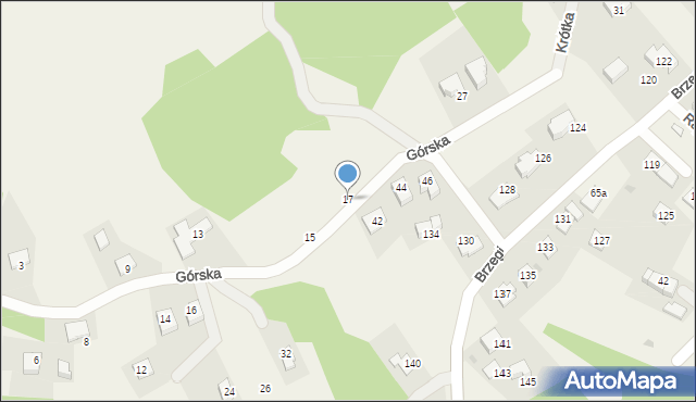 Lusina, Górska, 17, mapa Lusina