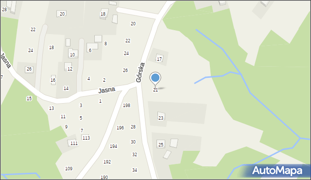 Łyczanka, Górska, 21, mapa Łyczanka