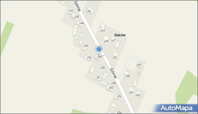 Mąchocice Kapitulne, Górna, 154, mapa Mąchocice Kapitulne