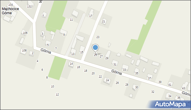 Mąchocice Kapitulne, Górna, 25, mapa Mąchocice Kapitulne