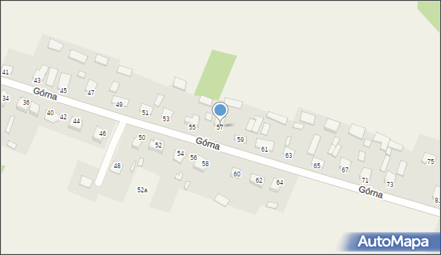 Mąchocice Kapitulne, Górna, 57, mapa Mąchocice Kapitulne