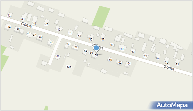 Mąchocice Kapitulne, Górna, 58, mapa Mąchocice Kapitulne