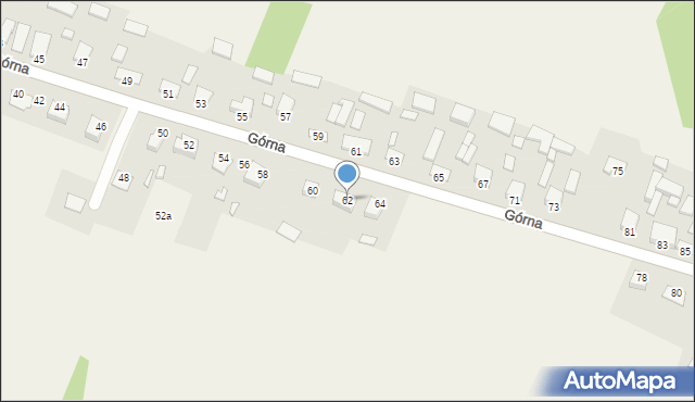 Mąchocice Kapitulne, Górna, 62, mapa Mąchocice Kapitulne