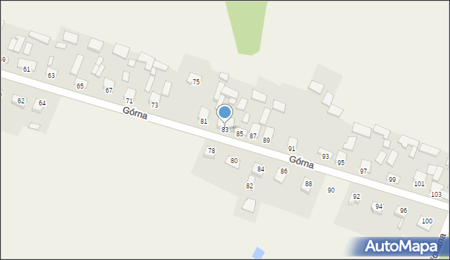 Mąchocice Kapitulne, Górna, 83, mapa Mąchocice Kapitulne