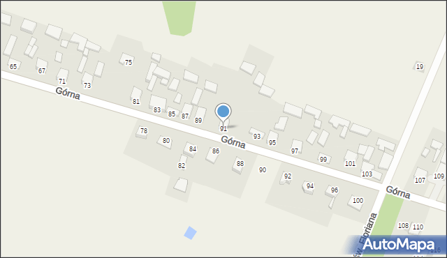 Mąchocice Kapitulne, Górna, 91, mapa Mąchocice Kapitulne