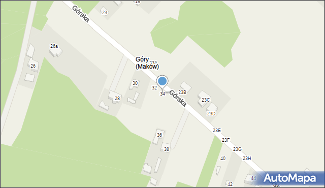 Maków, Górska, 34, mapa Maków