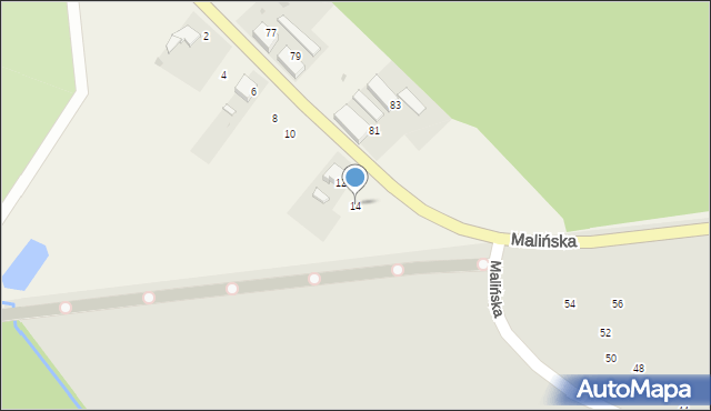 Malnia, Gogolińska, 14, mapa Malnia