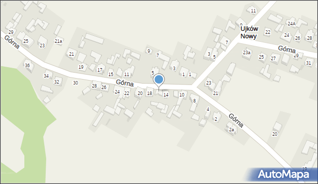 Małobądz, Górna, 16, mapa Małobądz