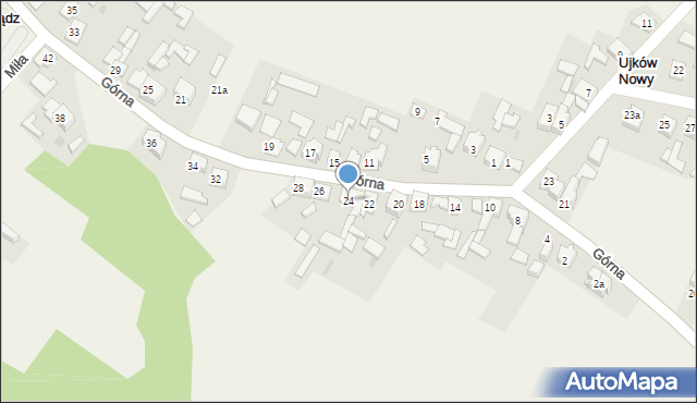 Małobądz, Górna, 24, mapa Małobądz