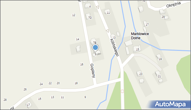 Marklowice, Goplany, 7, mapa Marklowice