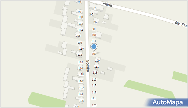 Markowice, Górska, 107, mapa Markowice