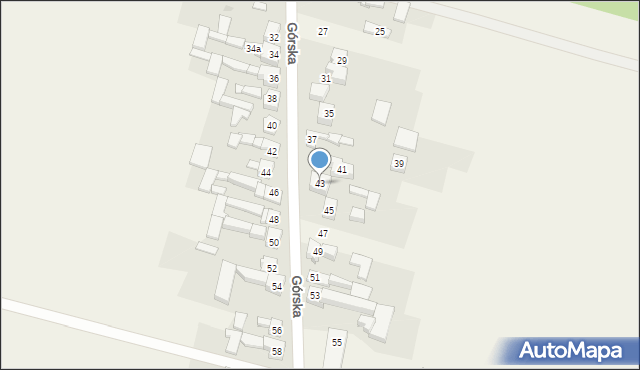 Markowice, Górska, 43, mapa Markowice