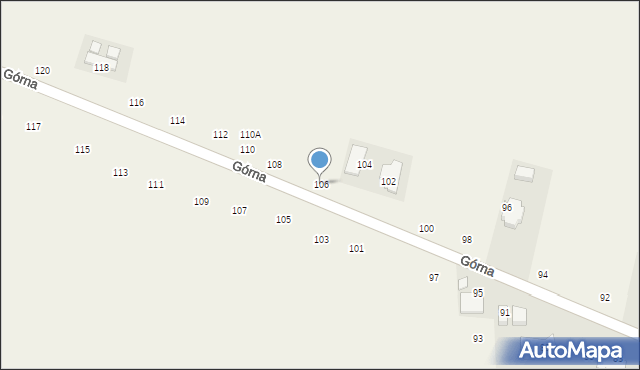 Michałowice, Górna, 106, mapa Michałowice