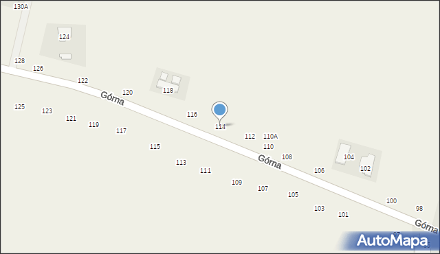 Michałowice, Górna, 114, mapa Michałowice