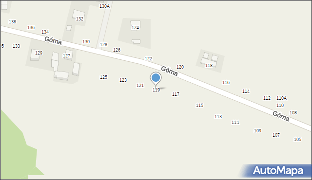 Michałowice, Górna, 119, mapa Michałowice