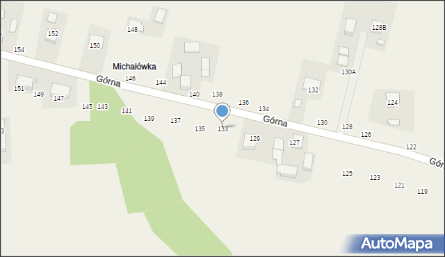 Michałowice, Górna, 133, mapa Michałowice