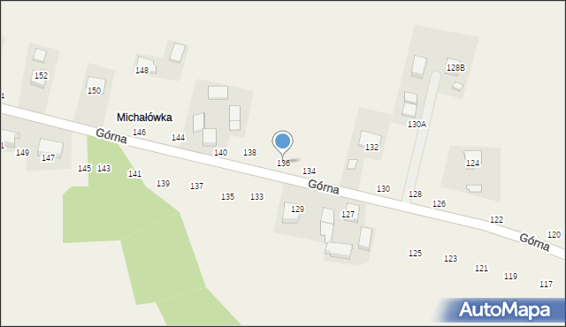 Michałowice, Górna, 136, mapa Michałowice