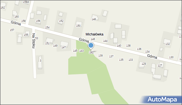 Michałowice, Górna, 141, mapa Michałowice