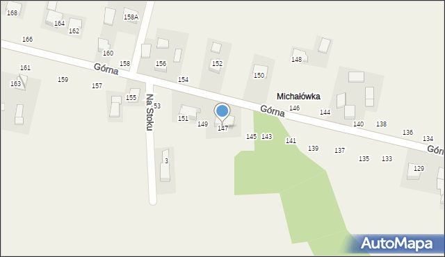 Michałowice, Górna, 147, mapa Michałowice