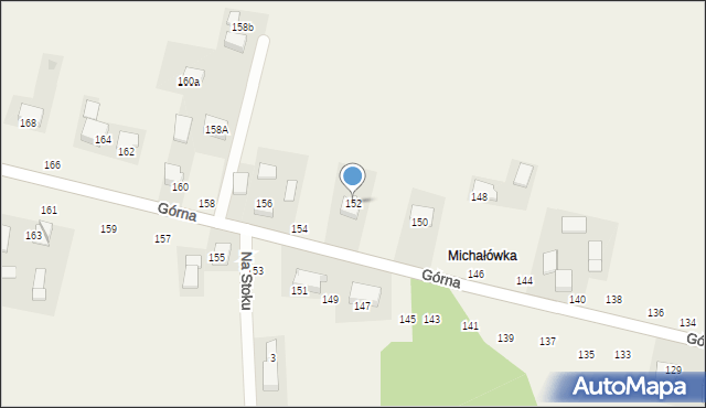 Michałowice, Górna, 152, mapa Michałowice